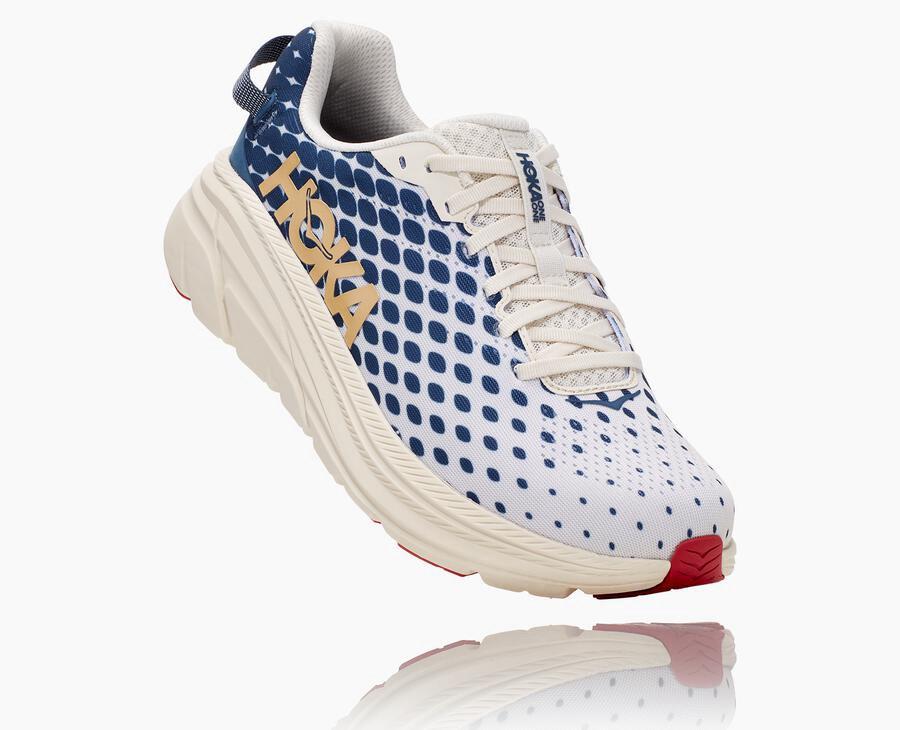 Hoka One One Hardloopschoenen Heren - Rincon 2 - Wit/Blauw - QO2934607